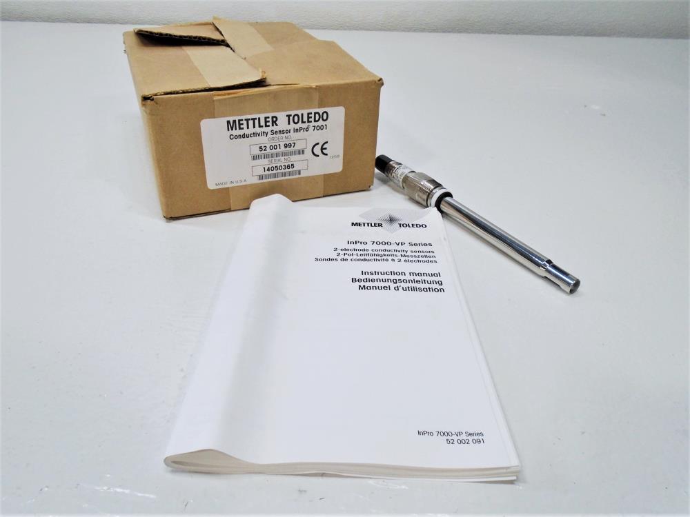 Mettler Toledo InPro 7001 Conductivity Sensor, 7001/120-VP 3.1B, 52-001-997